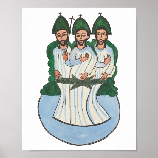 Het kunstschilderij van de Heilige Dringing Folk Poster (Voorkant)