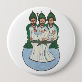 Het kunstschilderij van de Heilige Dringing  Folk Ronde Button 4,0 Cm