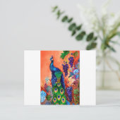 Het Kunstwerk van de Druif van de pauw Briefkaart (Staand voorkant)