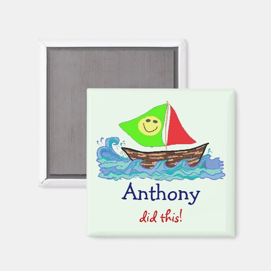 Het Kunstwerk van het kind Persoonlijke Magnet (Voorkant / Achterkant)