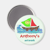 Het Kunstwerk van het kind Persoonlijke Magnet (Voorkant / Achterkant)