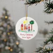 Het kunstwerk van je kind met kerst keramisch ornament
