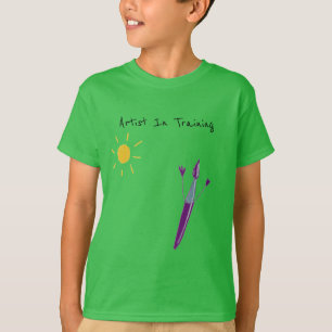 Het kunstwerk van je kind op een T-shirt van een g