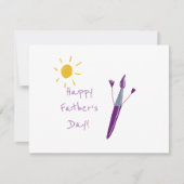 Het kunstwerk van je kind voor papa notitiekaartje (Voorkant)
