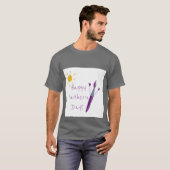 Het kunstwerk van je kind voor Vaderdag op een T-s T-shirt (Voorkant volledig)