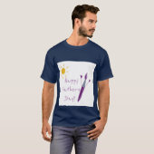 Het kunstwerk van je kind voor Vaderdag op een T-s T-shirt (Voorkant volledig)
