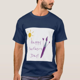 Het kunstwerk van je kind voor Vaderdag op een T-s T-shirt