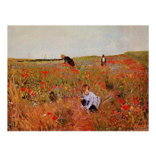 Het kunstwerk van Mary Cassatt, Red Poppies, Perfect Poster