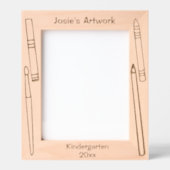 Het kunstwerk van mijn kind personaliseren gegraveerde lijstjes (Voorkant)