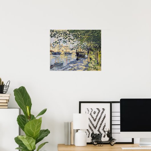 Het kunstwerk van Monet, Seine bij Rouen, Poster (Thuiskantoor)