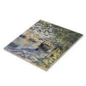 Het kunstwerk van Monet, Seine bij Rouen, Tegeltje (Zijkant)