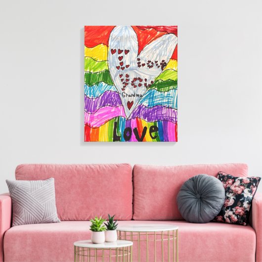 Het kunstwerk van uw kind afgedrukt op verpakt can canvas afdruk (Insitu (Woonkamer))