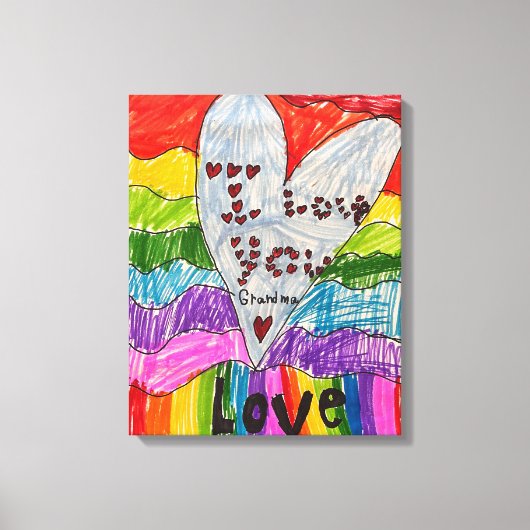 Het kunstwerk van uw kind afgedrukt op verpakt can canvas afdruk (Voorkant)