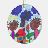 Het kunstwerk van uw kind, het schilderen, tekenin keramisch ornament (Links)