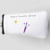Het kunstwerk van uw kind op een Golfhoofd Hoesje Golfheadcover (Voorkant)