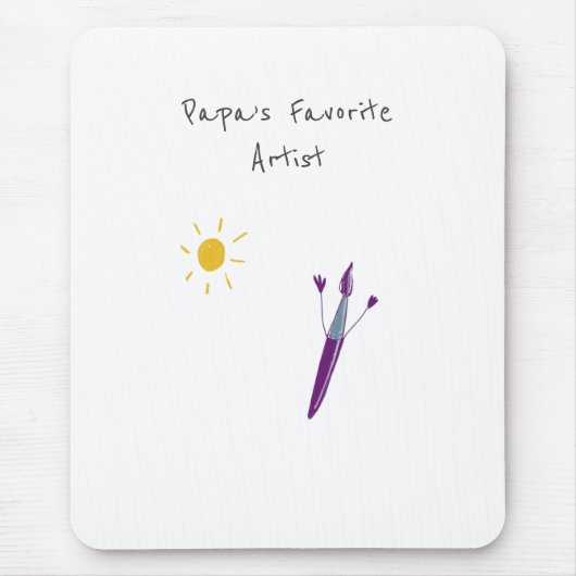 Het kunstwerk van uw kind op een mousepad muismat (Voorkant)