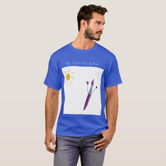 Het kunstwerk van uw kind op een T-shirt (Voorkant volledig)