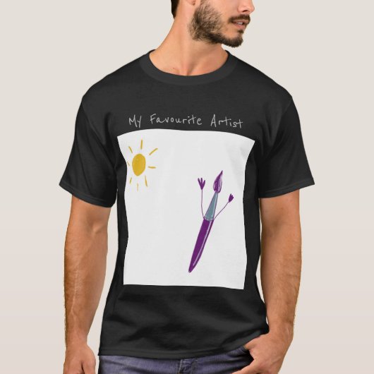 Het kunstwerk van uw kind op een T-shirt (Voorkant)