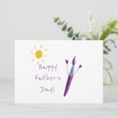 Het kunstwerk van uw kind Vaderdag Feestdagenkaart (Staand voorkant)