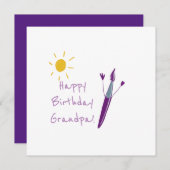 Het kunstwerk van uw kind voor opa feestdagenkaart (Voorkant / Achterkant)