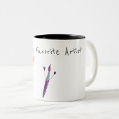 Het kunstwerk van uw kind voor opa tweekleurige koffiemok (Voorkant rechts)