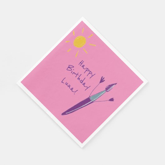 Het kunstwerkfeest van uw kind servet (Hoek)