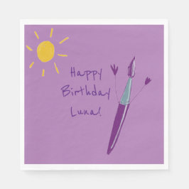 Het kunstwerkfeest van uw kind servet