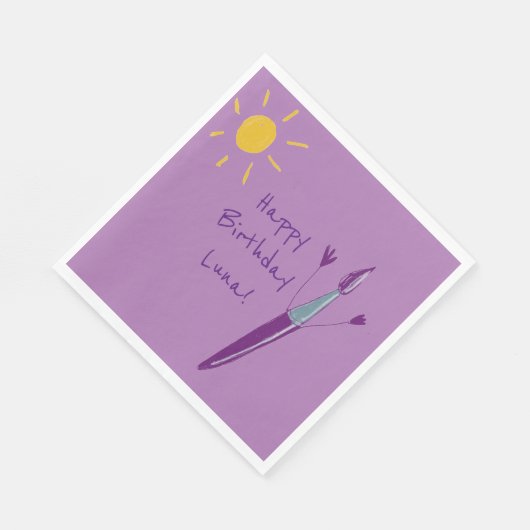 Het kunstwerkfeest van uw kind servet (Hoek)