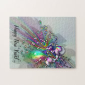 Het kurk wordt gevuld - nieuwjaarsbubbels legpuzzel (Horizontaal)