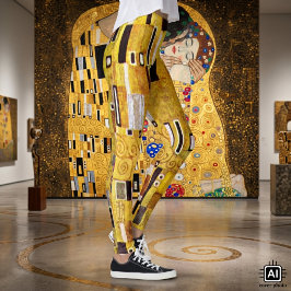 Het kusschema van Gustav Klimt, Art Nouveau Leggings