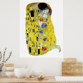 Het kusschilderij van Gustav Klimt Poster (Keuken)
