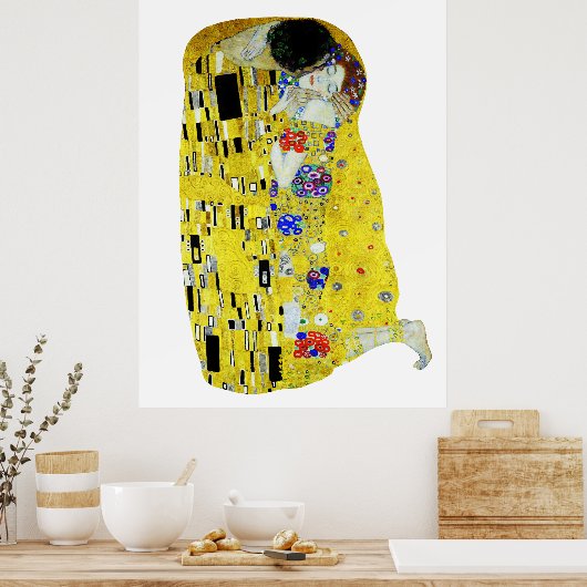 Het kusschilderij van Gustav Klimt Poster (Keuken)
