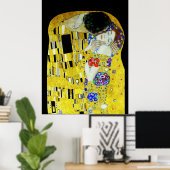 Het kusschilderij van Gustav Klimt Poster (Thuiskantoor)