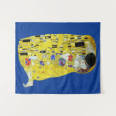 Het kusschilderij van Gustav Klimt Wandkleed (Voorkant (horizontaal))