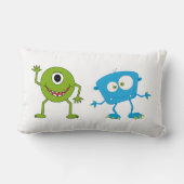 Het Kussen van het timmerhout - Twee Blauwe & (Achterkant)