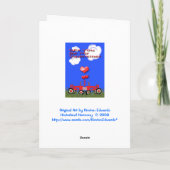 Het kussen van Tractoren onder Harten Kaart (Achterkant)