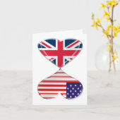 Het kussende Art. van de Britse Vlaggen van de Kaart (Gele Bloem)