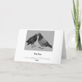 Het kussende Wenskaart van Duiven Kaart (Achterkant)