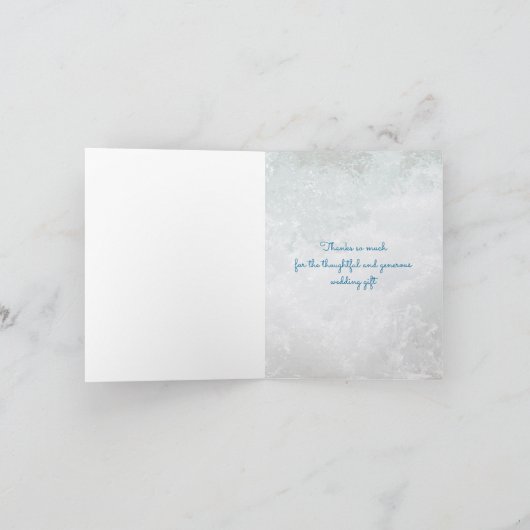 Het kust Huwelijk van de Douane van Geloften dankt Bedankkaart (Binnen)