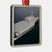Het kustgevechtsschip Independence 3 Metalen Ornament (Rechts)