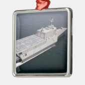 Het kustgevechtsschip Independence 3 Metalen Ornament (Links)