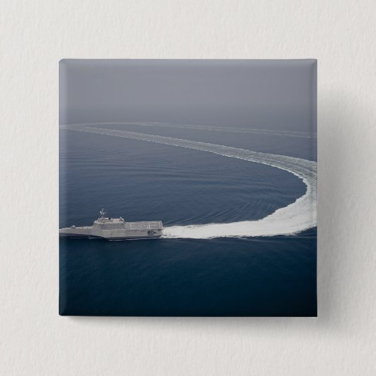 Het kustgevechtsschip Independence 4 Vierkante Button 5,1 Cm (Voorkant)