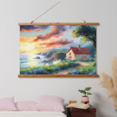 Het kusthuisje hangend wandkleed (Slaapkamer)