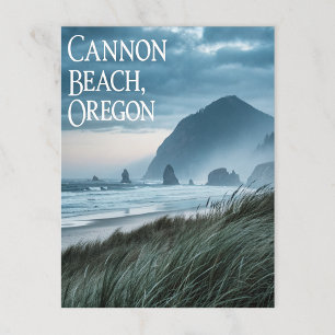 Het kustlandschap van Cannon Beach Oregon Briefkaart
