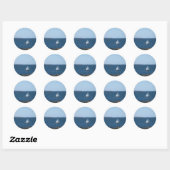 Het kustlandschap van Maine Ronde Sticker (Vel)