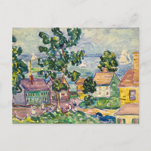 Het kustplaatsje New England | Maurice Prendergast Briefkaart (Voorkant)