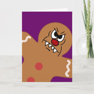 Het kwade Koekje van het Man van de Peperkoek Feestdagen Kaart