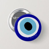 Het kwade oog ronde button 5,7 cm (Voorkant /achterkant)