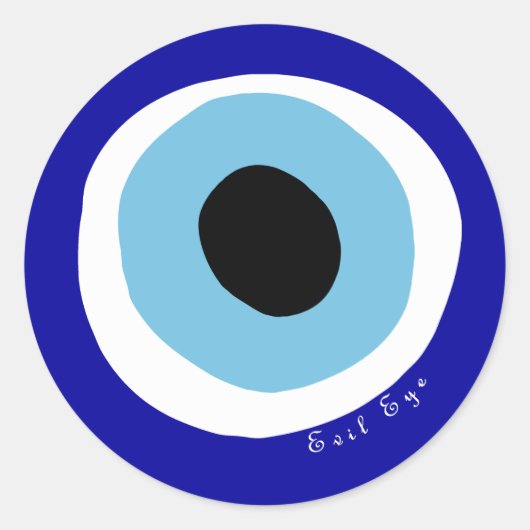 Het kwade oog ronde sticker (Voorkant)