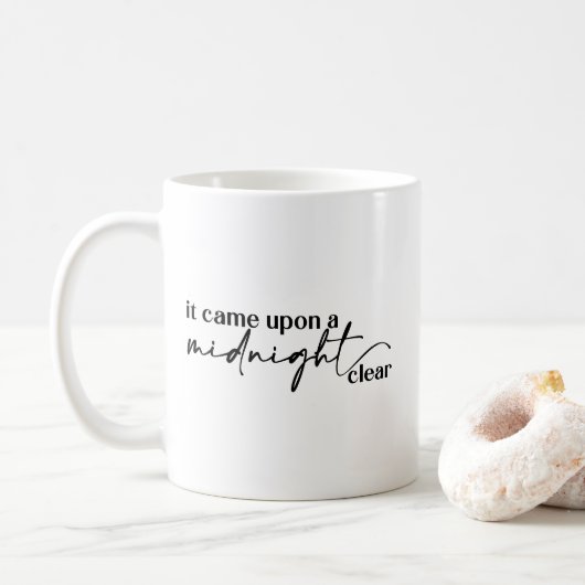 Het kwam Midnight Clear Kerstmis binnen. Koffiemok (Met donut)